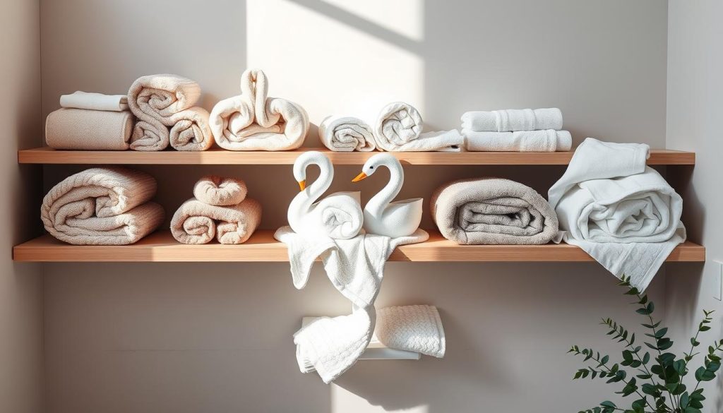 Towel folding techniques