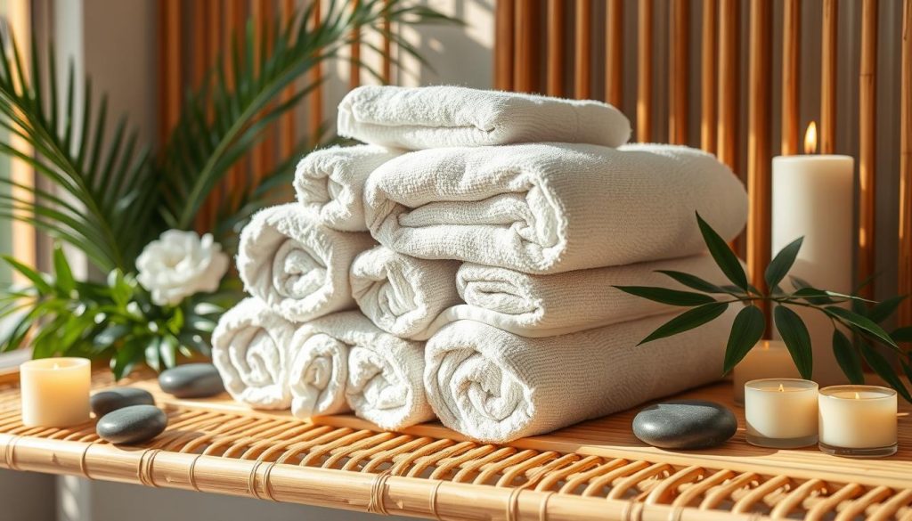 Towel rolling techniques for spa-inspired displays