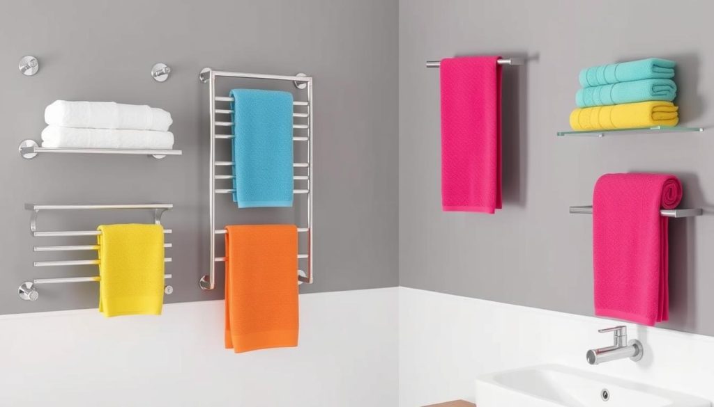 Wall-mounted towel storage solutions