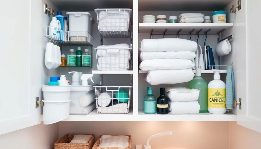 bathroom cabinet door storage