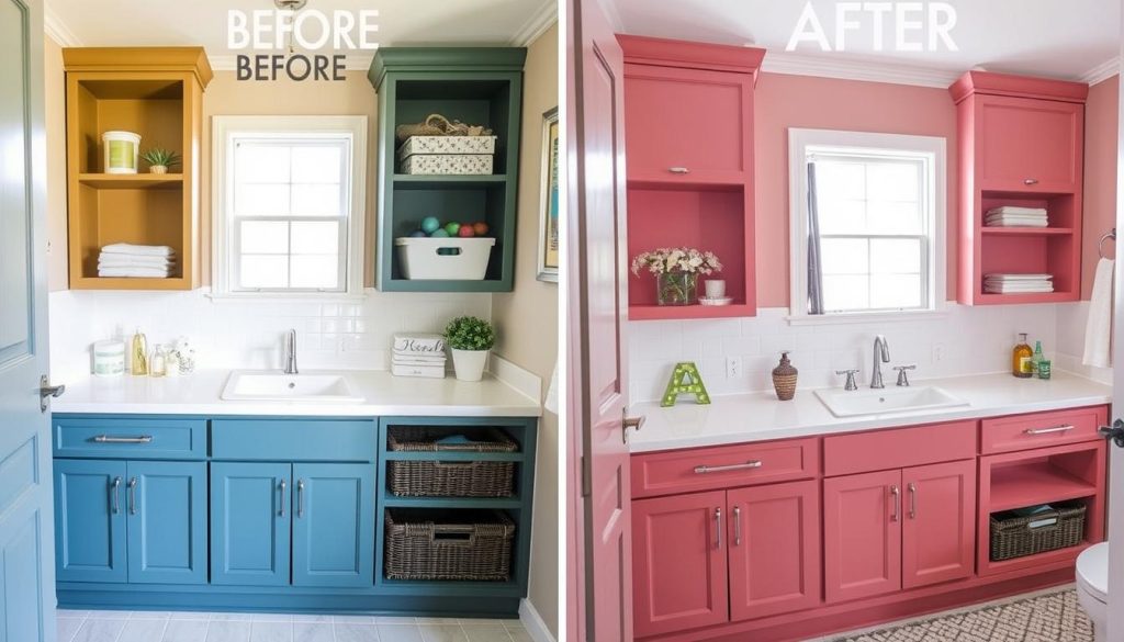 bathroom cabinet makeover