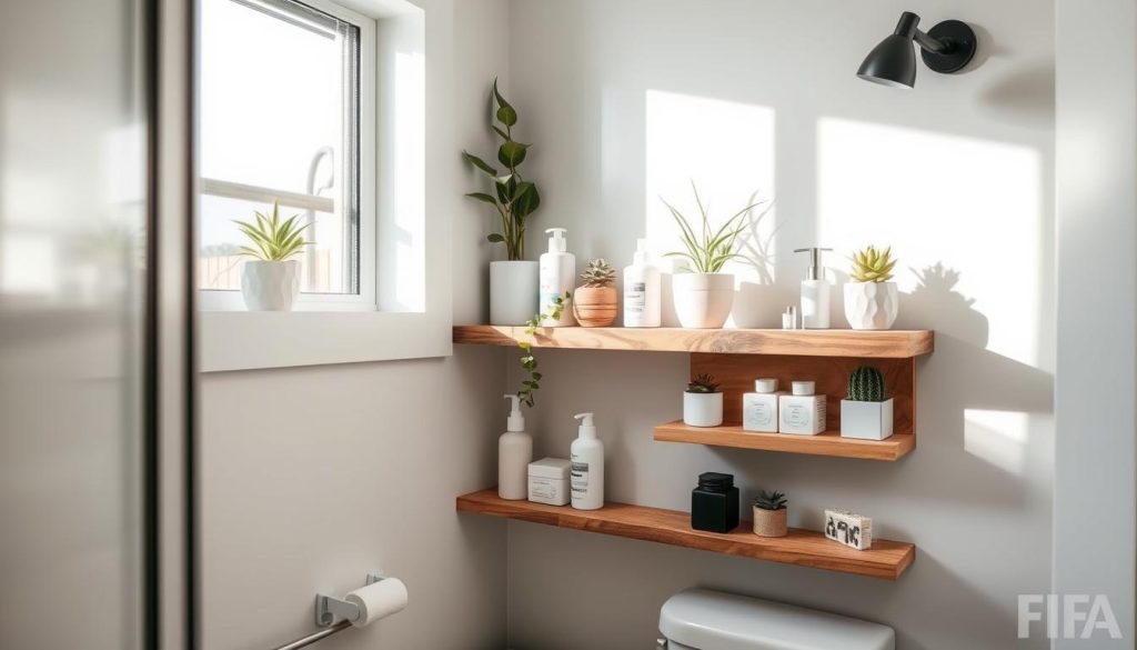 bathroom corner shelves diy