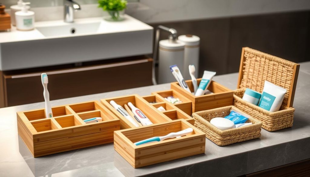 bathroom organizer boxes