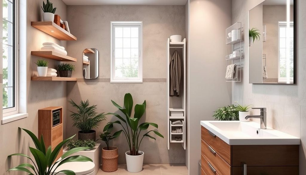 bathroom space-saving techniques