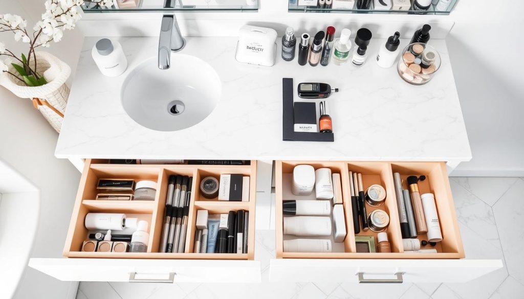 bathroom vanity organization