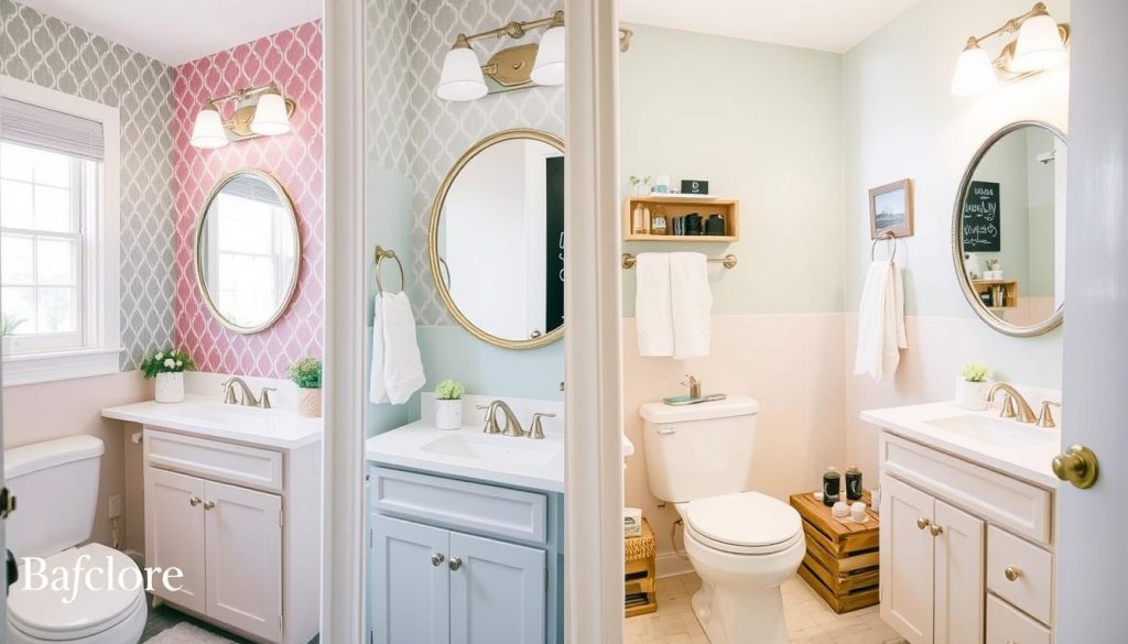 budget bathroom makeover paint techniques