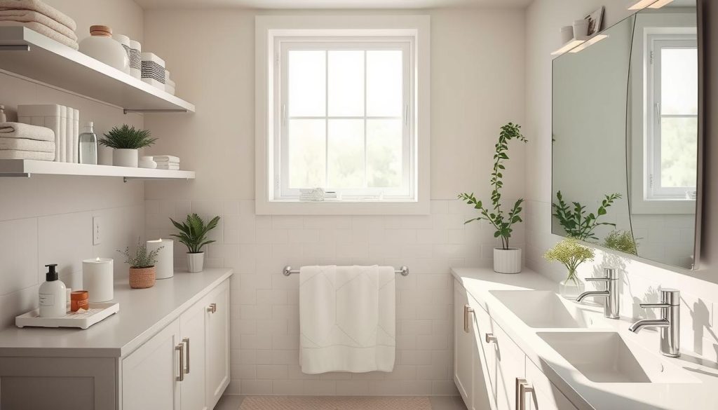 clutter-free bathroom