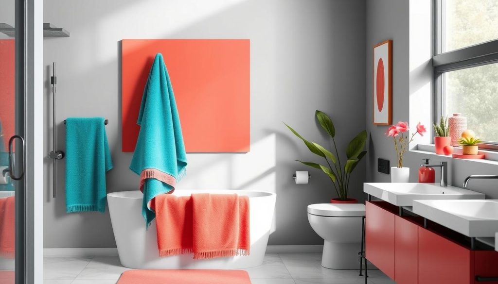 complementary colors in bathroom design