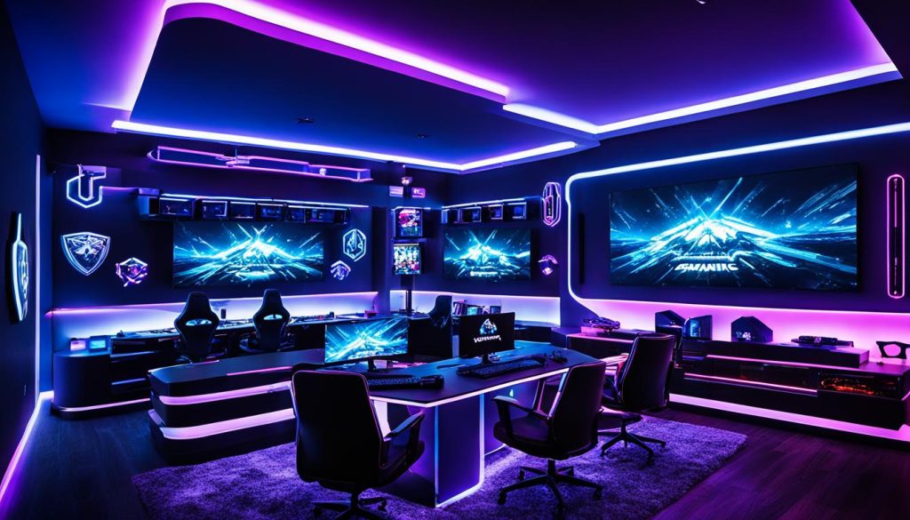 gaming room inspirations with dynamic lighting