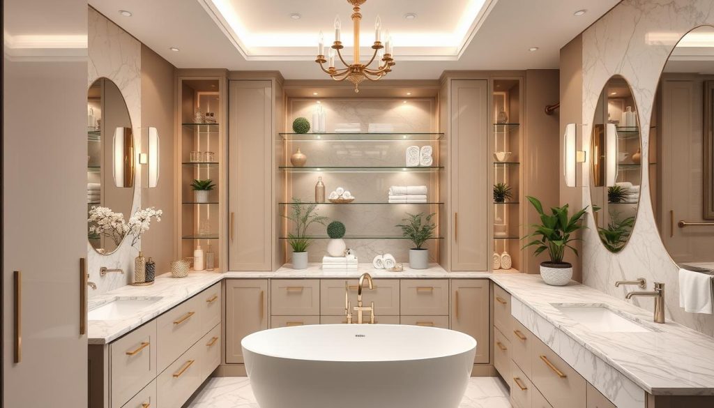 luxury bathroom storage