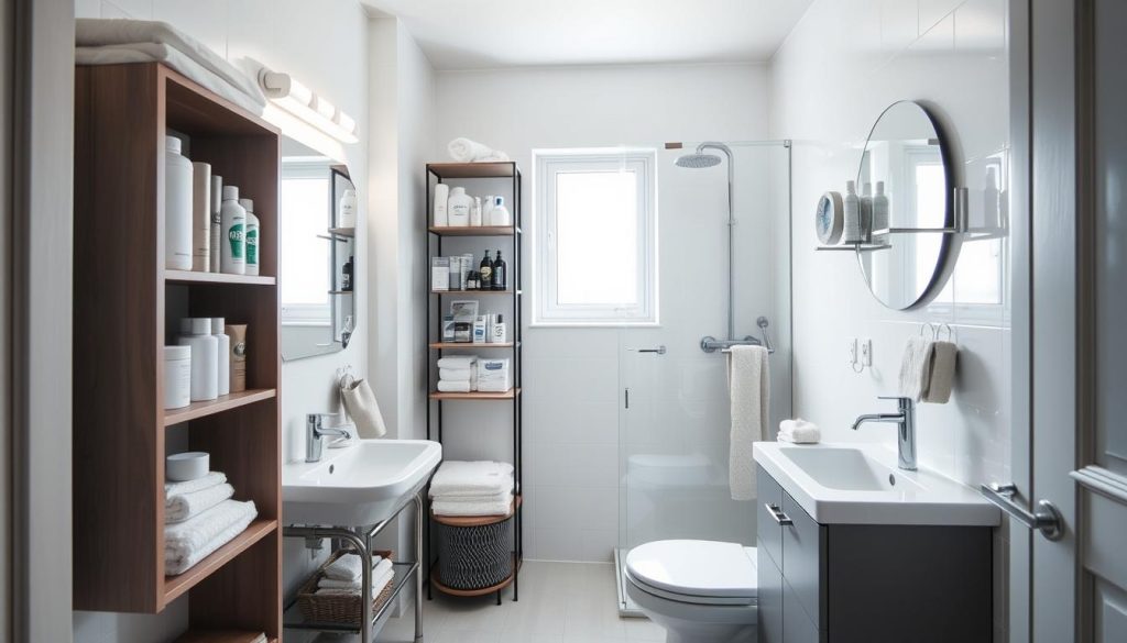 maximize small bathroom space