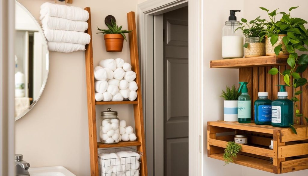 repurposed bathroom storage