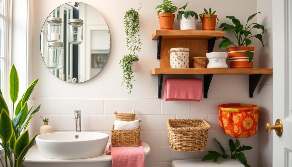 shoestring budget bathroom decor