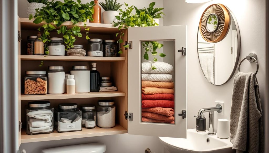 small bathroom cabinet hacks