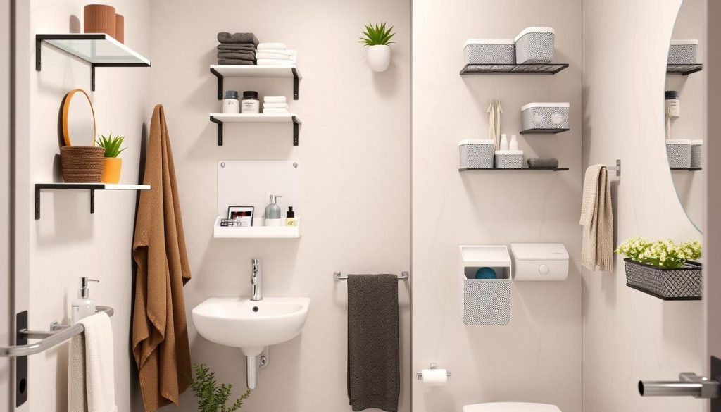 space-saving bathroom accessories