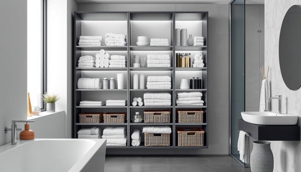 vertical bathroom cabinet storage