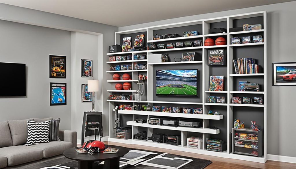 vertical storage solutions for game room