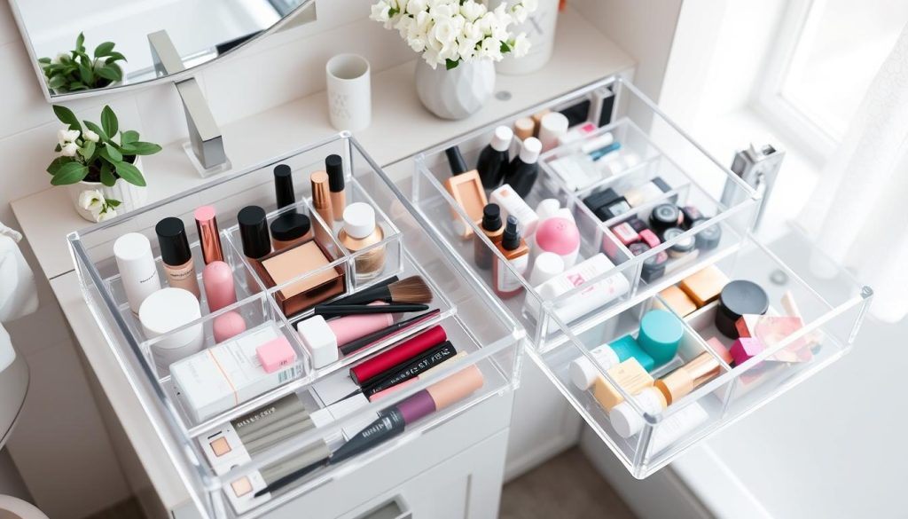 Acrylic drawer organizers