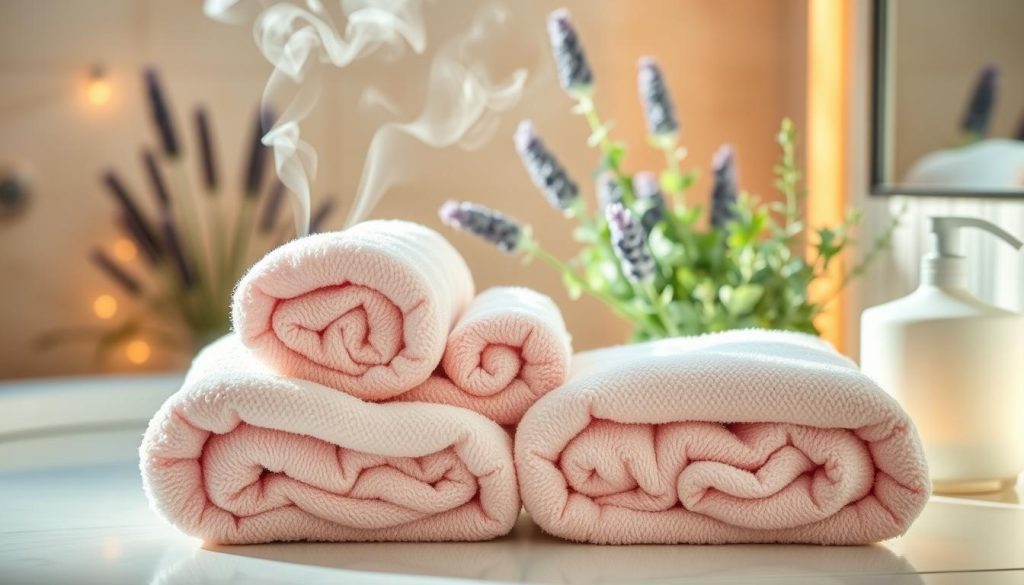 Aromatherapy and scented towels for relaxation