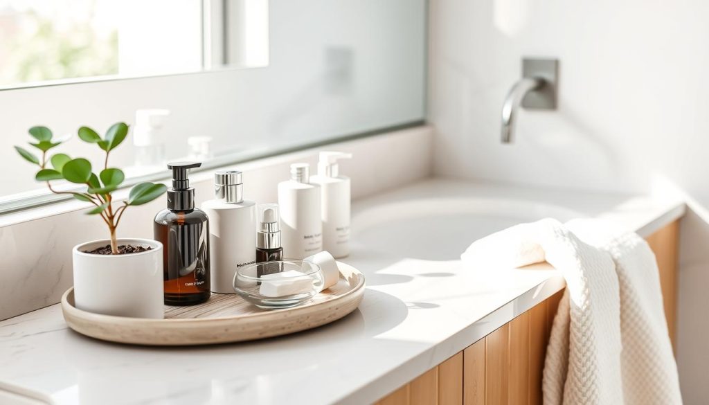 Clutter-free bathroom countertop