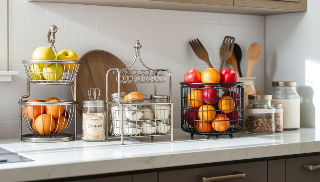 Countertop organizers for kitchen clutter