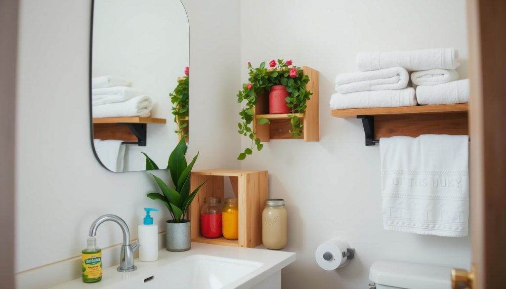 DIY bathroom organization on a budget