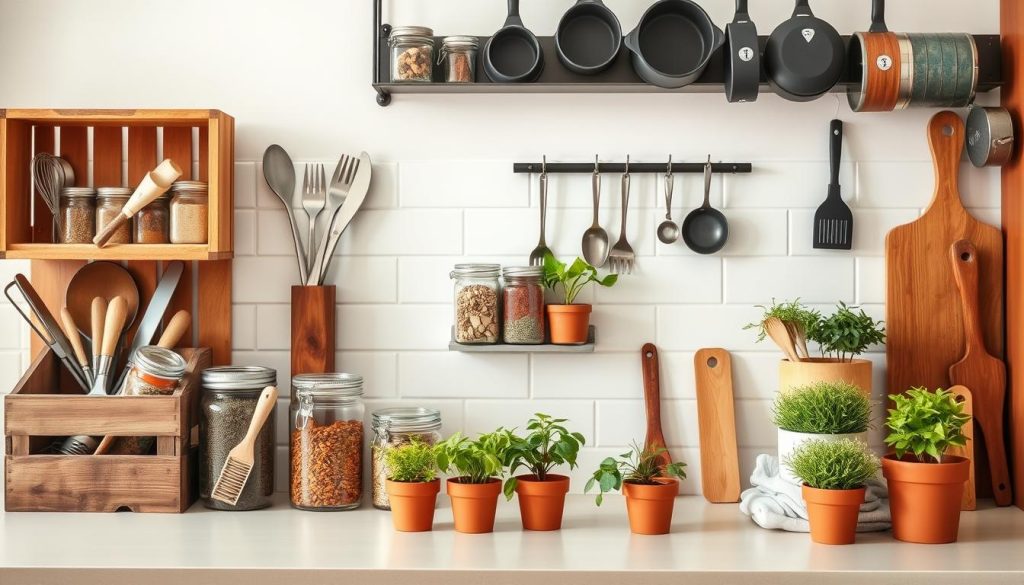 DIY organization for kitchen counters