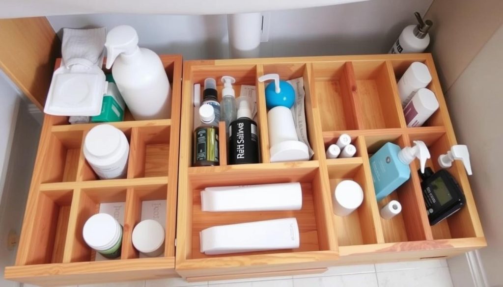 DIY under sink drawer organizers