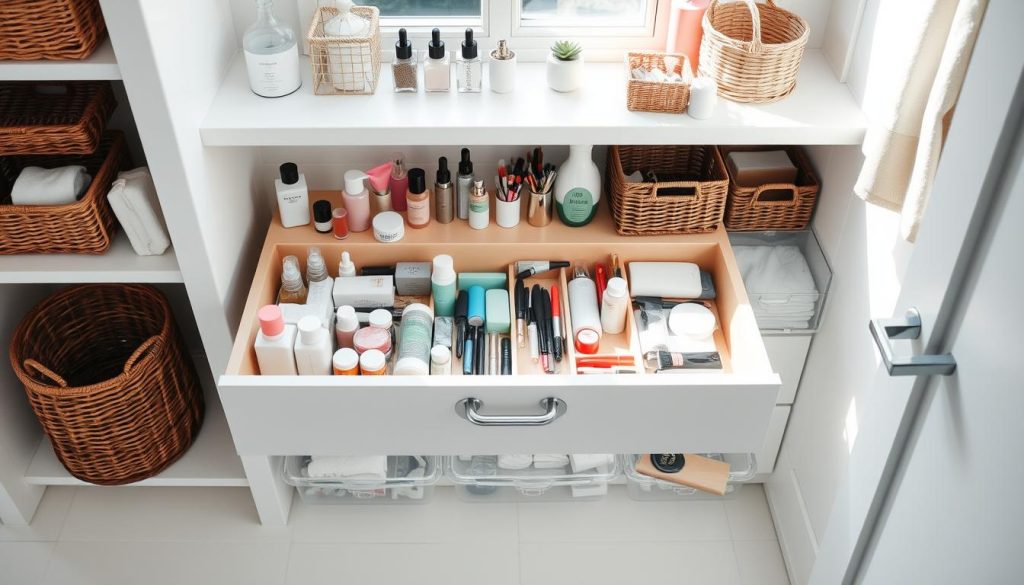 Decluttering bathroom drawers