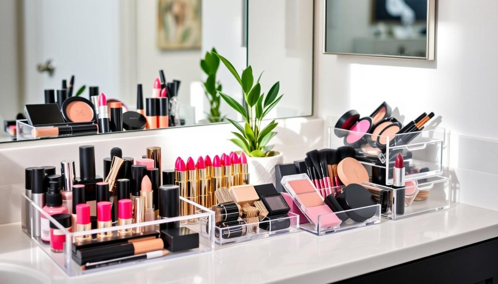 Decluttering makeup collection