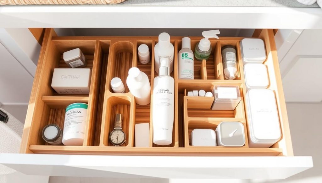 Eco-friendly bathroom drawer organizers