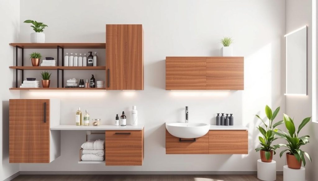 Efficient bathroom storage