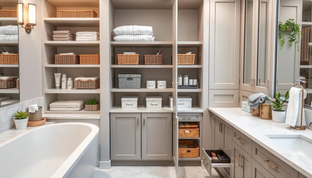 Functional bathroom storage