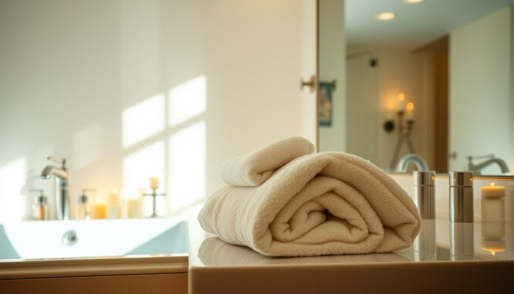 Layered lighting in bathroom