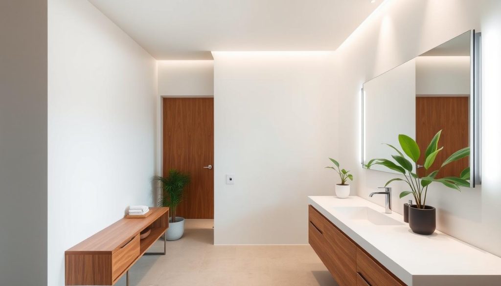 Minimalist bathroom lighting