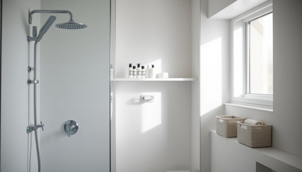 Minimalist bathroom organization