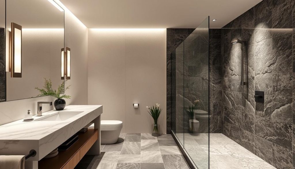 Natural stone in bathroom design