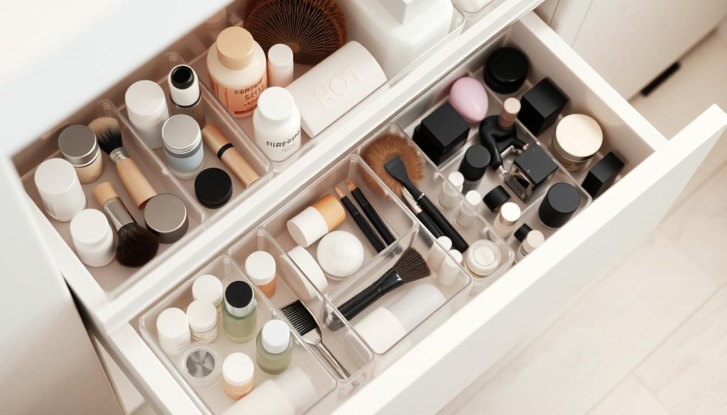 Organized bathroom drawers