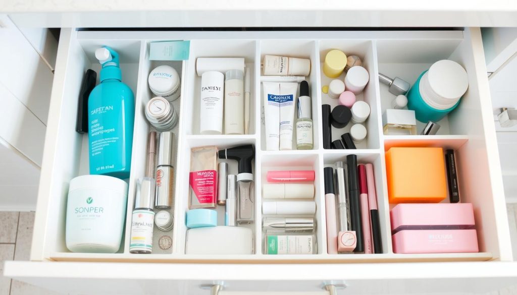 Organized bathroom drawers