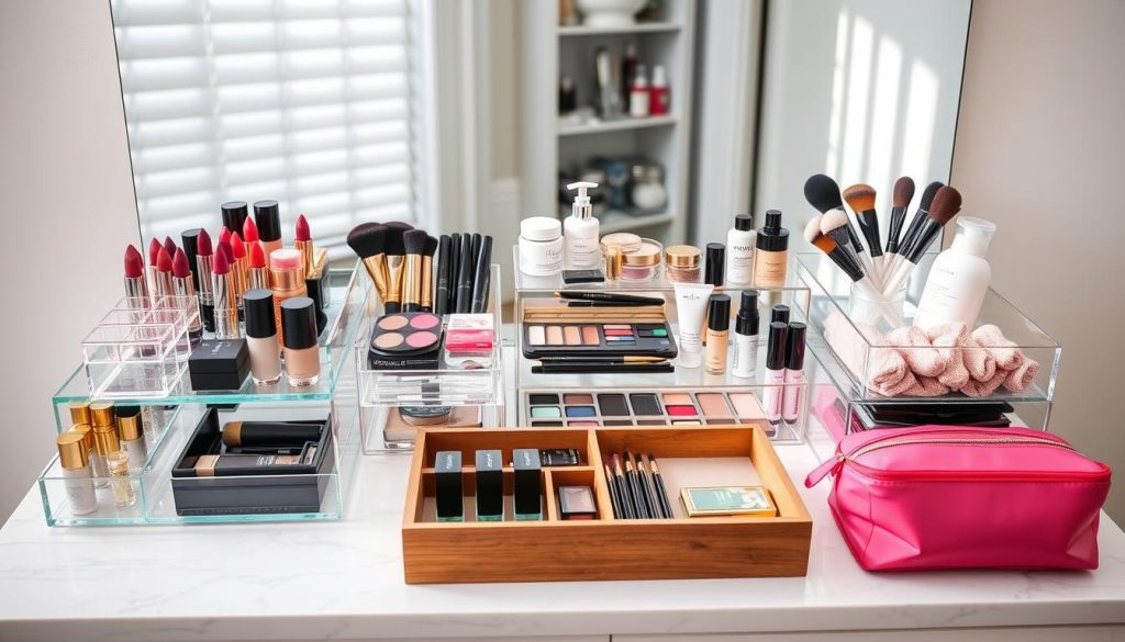 Organized makeup storage