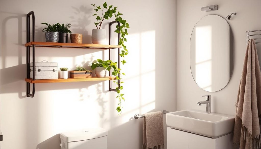 Over-the-toilet shelving units