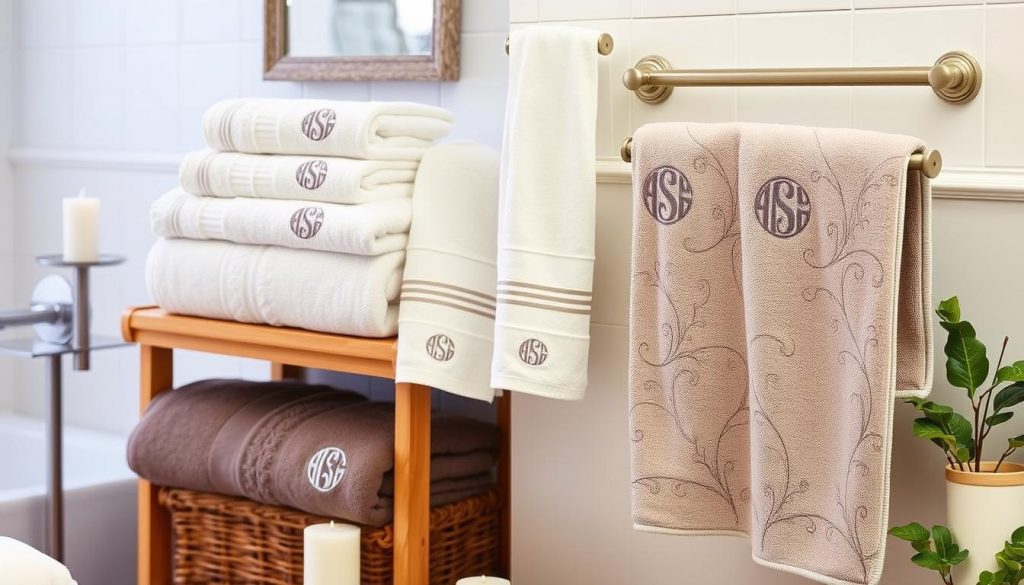 Personalized towels with monogram