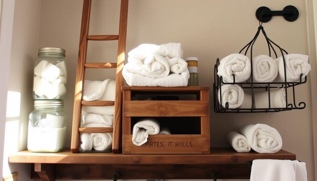 Repurposed bathroom organization ideas