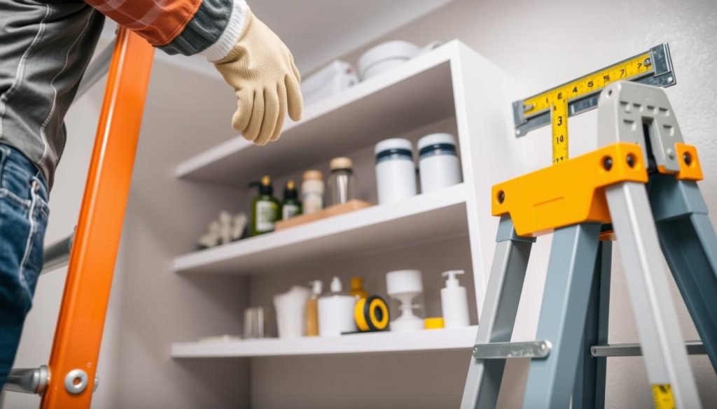 Safety considerations for bathroom shelf installation