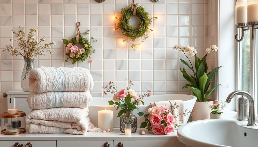 Seasonal bathroom decor