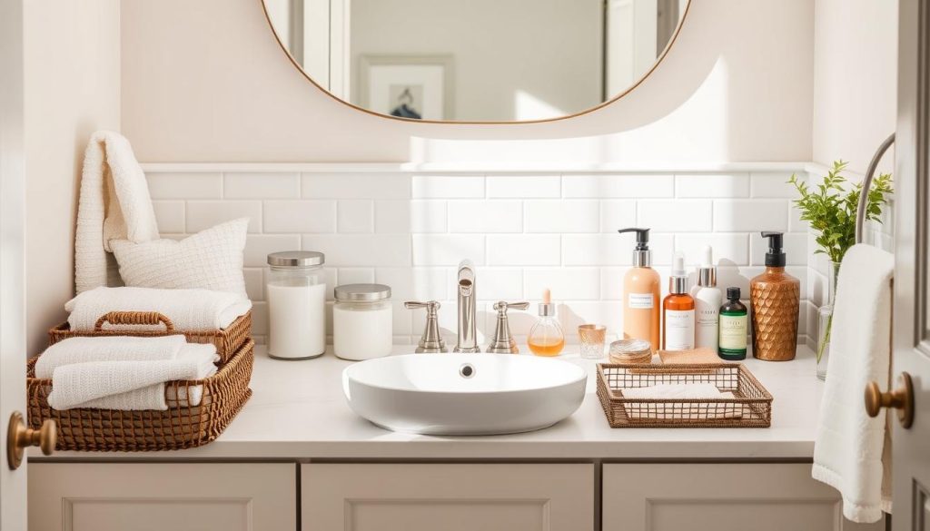 Stylish bathroom organization solutions