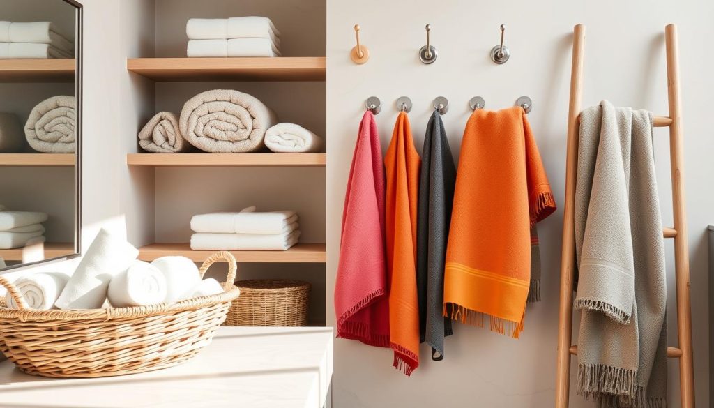 Towel arrangements for bathroom makeover ideas