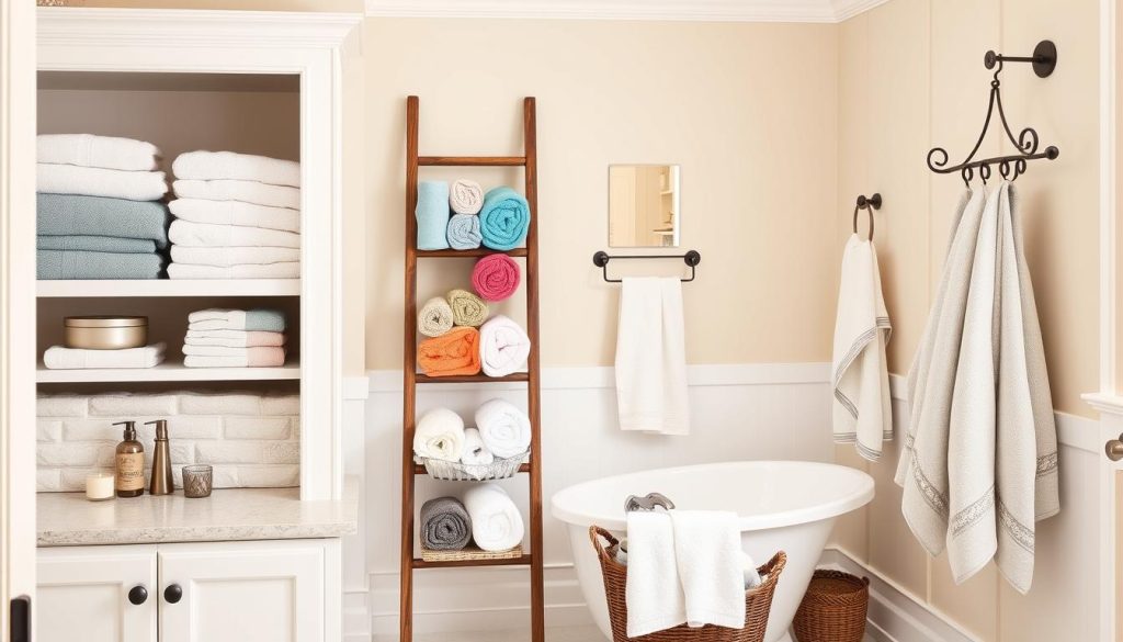 Towel storage ideas for bathrooms