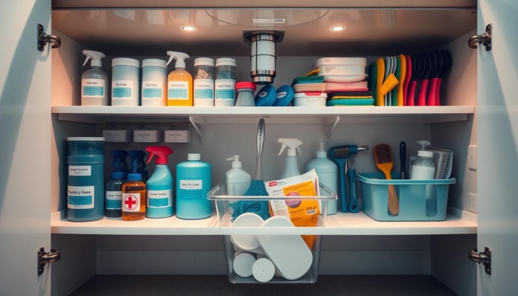 Under-sink organization zones