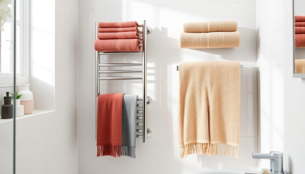 Wall-mounted towel storage